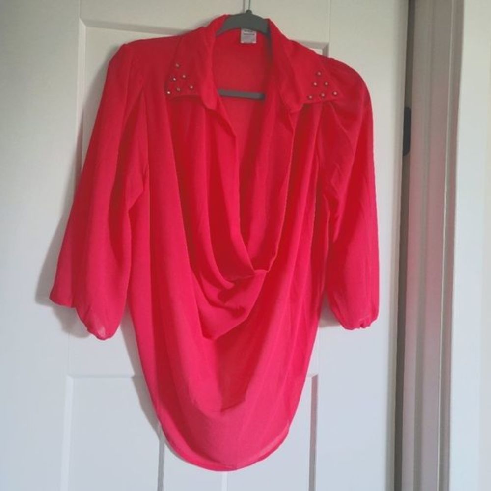 Pink Drape Blouse - Picture 6 of 12